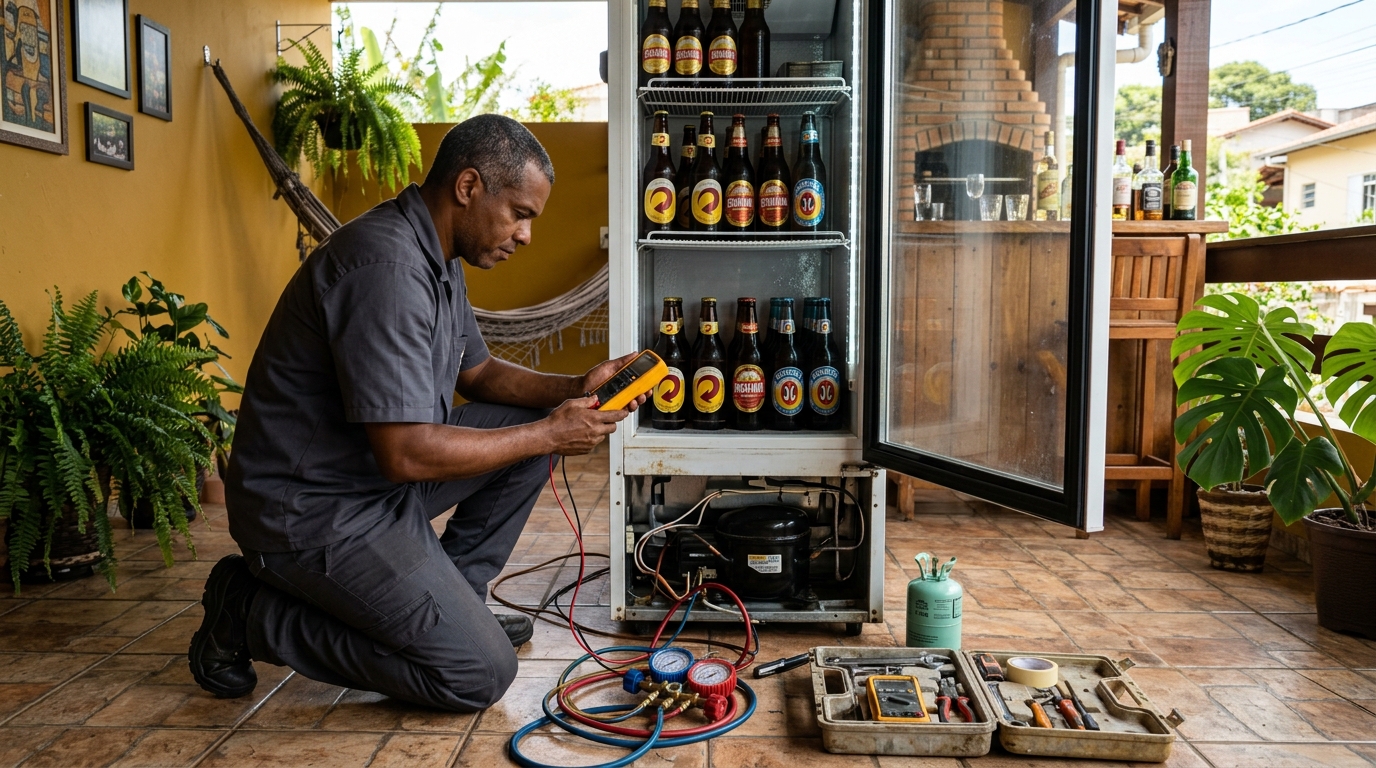 Manutenção da placa eletrônica de cervejeira em Guarulhos‑SP